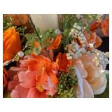 Beautiful Faux Floral Arrangement with Electric Candles