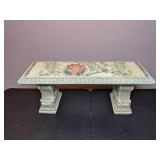 Maxcera Handcrafted Tile Top Small Bench/Shelf