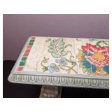 Maxcera Handcrafted Tile Top Small Bench/Shelf