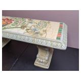 Maxcera Handcrafted Tile Top Small Bench/Shelf