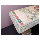 Maxcera Handcrafted Tile Top Small Bench/Shelf