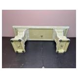 Maxcera Handcrafted Tile Top Small Bench/Shelf