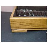 Wm A Rogers Oneida Ltd Stainless Steel Silverware Set in Case