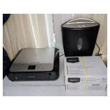 Canon Printer, Paper Shredder, 3 Reams of Paper