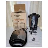 GE Waffle Baker, West Bend Party Perk Coffee Percolator