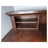 Beautiful Wood Desk, Small Stand, and Desk Chair