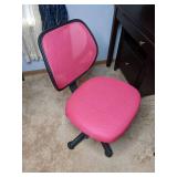 Beautiful Wood Desk, Small Stand, and Desk Chair