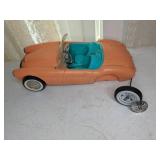 Vintage Barbies and Ken Doll with 1962 Austin Healey Sports Car