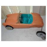 Vintage Barbies and Ken Doll with 1962 Austin Healey Sports Car