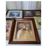 Framed Art (6 Pieces) - Margaret Kane, Barbara Mock, William Adolphe Bouguereau, and more!