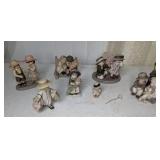 Collection of 7 Enesco NBM Bahner Studios Figurines