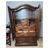 Stunning Ethan Allen Large Wardrobe Armoire with Drawers