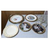 Lot of 5 Decorative Plates and Stands
