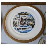 Lot of 5 Decorative Plates and Stands