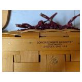 Handwoven Longaberger Picnic Basket with Insert