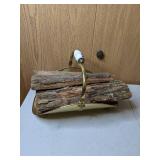 Beautiful Brass Fireplace Log Carrier (Possibly Vintage)