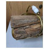 Beautiful Brass Fireplace Log Carrier (Possibly Vintage)