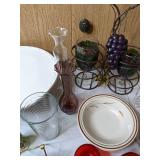Lot of Glassware, Cake Stand, Vases and Coasters