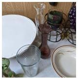 Lot of Glassware, Cake Stand, Vases and Coasters