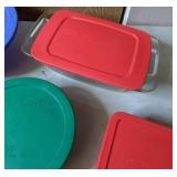 Lot of 9 Glass Food Storage Dishes with Lids-Various Sizes