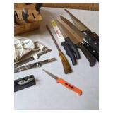 Assorted Knife Lot - Electric, Filet, Chef, Honing Rod, Sharpener, and more
