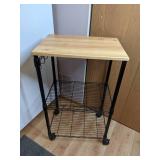 Compact Microwave Cart with Shelves