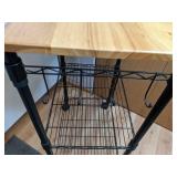 Compact Microwave Cart with Shelves