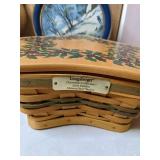 Set of (3) Winter Scene Tins, Longaberger Christmas Star Basket