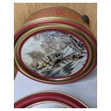 Set of (3) Winter Scene Tins, Longaberger Christmas Star Basket