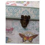 Lovely Butterfly Themed Small Chest with Latch