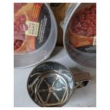 Baking Essentials: Rolling Pins (2), Flour Sifter, Round Spring Form Pans (2)