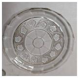 Avalon 12" Glass Platter and Set of Glasses