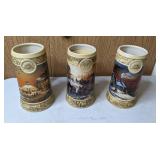 Collection of 3 Rare Miller Ducks Unlimited Terry Redland Beer Stein