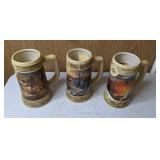 Collection of 3 Rare Miller Ducks Unlimited Terry Redland Beer Stein