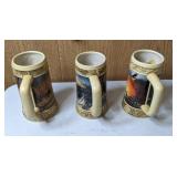 Collection of 3 Rare Miller Ducks Unlimited Terry Redland Beer Stein