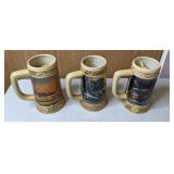 Collection of 3 Rare Miller Ducks Unlimited Terry Redland Beer Stein