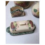 Lot of 9 Pieces of Ceramic Pottery - Cookie Jar, Pitchers, Spoon Rest, and more!