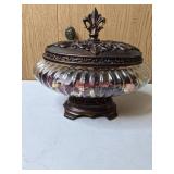 Stunning Glass French Quarter Potpourri Jar