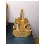 Collection of 2 Vintage Wood Furniture Pieces: Side Table with Magazine Racks & Basket