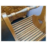 Collection of 2 Vintage Wood Furniture Pieces: Side Table with Magazine Racks & Basket