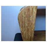 Collection of 2 Vintage Wood Furniture Pieces: Side Table with Magazine Racks & Basket