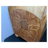 Collection of 2 Vintage Wood Furniture Pieces: Side Table with Magazine Racks & Basket