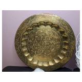 Collection fo 5 Home/Wall Decor Items: Gold Wall Hanging, Wreath & Flower Accents