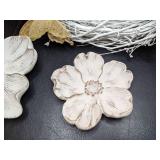 Collection fo 5 Home/Wall Decor Items: Gold Wall Hanging, Wreath & Flower Accents
