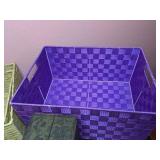 Collection of 6 Baskets, 1 Back Scratcher & 1 Faux Book Storage Box