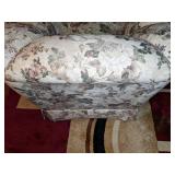 Upholstered Floral Side Chair with 3 Matching Throw Pillows