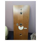Group of 3 Decor Items: Traditional Weather Station Wall Hanging, Decorative Vase & Silver Footed Platter