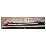 Lot of Six Medium Oak EZ Planks and Two Pieces of Moulding