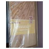 Lot of Six Medium Oak EZ Planks and Two Pieces of Moulding