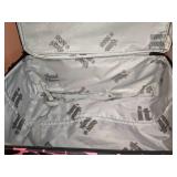 Lot of Two Pink and Black, Animal Print, Rolling Suitcases